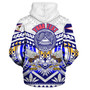 American Samoa Sherpa Hoodie Custom American Samoa Seal And Eagle Polynesian Tattoo