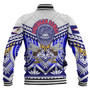 American Samoa Baseball Jacket Custom American Samoa Seal And Eagle Polynesian Tattoo