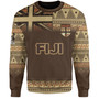 Fiji Sweatshirt Flag Color With Traditional Patterns Ver 2