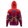 American Samoa Hoodie Custom American Samoa Seal And Eagle Polynesian Tattoo Red