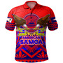 American Samoa Polo Shirt Custom American Samoa Seal And Eagle Polynesian Tattoo Red