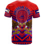 American Samoa T-Shirt Custom American Samoa Seal And Eagle Polynesian Tattoo Red