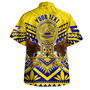 American Samoa Hawaiian Shirt Custom American Samoa Seal And Eagle Polynesian Tattoo Yellow