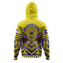 American Samoa Hoodie Custom American Samoa Seal And Eagle Polynesian Tattoo Yellow