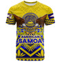 American Samoa T-Shirt Custom American Samoa Seal And Eagle Polynesian Tattoo Yellow