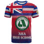 Hawaii Aiea High School T-Shirt Flag Color With Traditional Patterns