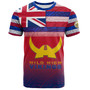Hawaii Hilo High School T-Shirt Flag Color With Traditional Patterns