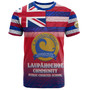 Hawaii Laupāhoehoe Community Public Charter School T-Shirt Flag Color With Traditional Patterns