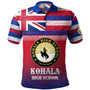 Hawaii Kohala High School Polo Shirt Flag Color With Traditional Patterns