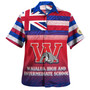 Hawaii Waialua High and Intermediate School Hawaii Shirt Flag Color With Traditional Patterns