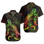 Palau Short Sleeve Shirt Sea Turtle With Blooming Hibiscus Flowers Reggae