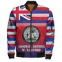 Hawaii Admiral Arthur W. Radford High School Bomber Jacket Flag Color With Traditional Patterns