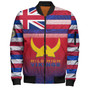 Hawaii Hilo High School Bomber Jacket Flag Color With Traditional Patterns