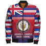 Hawaii James B. Castle High School Bomber Jacket Flag Color With Traditional Patterns
