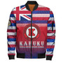 Hawaii Kahuku High & Intermediate School Bomber Jacket Flag Color With Traditional Patterns