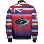 Hawaii Kapolei High School Bomber Jacket Flag Color With Traditional Patterns