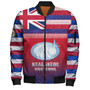 Hawaii Kealakehe High School Bomber Jacket Flag Color With Traditional Patterns