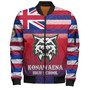 Hawaii Konawaena High School Bomber Jacket Flag Color With Traditional Patterns