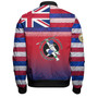 Hawaii Waimea High School Bomber Jacket Flag Color With Traditional Patterns