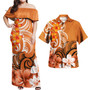 Polynesian Pattern Combo Dress And Shirt - Floral Spirit Orange