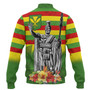 Hawaii Bomber Jacket Hawaii King With Flag Color With Traditional Patterns