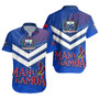 Samoa Short Sleeve Shirt Samoa Tradition Patterns With Rugby Ball