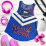 Samoa Women Tank Samoa Tradition Patterns With Rugby Ball