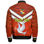 Tonga Bomber Jacket Tonga Tradition Patterns With Rugby Ball