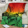 Hawaii Premium Blanket Map Polynesian Tattoo Tropical Summer