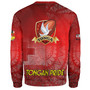 Tonga Custom Personalised Sweatshirt Tongan Flag Rugby Pride Style