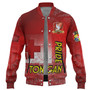 Tonga Custom Personalised Baseball Jacket Tongan Flag Rugby Pride Style