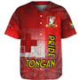 Tonga Custom Personalised Baseball Shirt Tongan Flag Rugby Pride Style