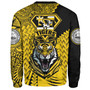 Hawaii Sweatshirt Custom McKinley High School Tigers Black and Gold Polynesian Style