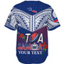 Samoa Custom Personalised Baseball Shirt Toa Samoa Teuilia Flowers Style