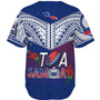 Samoa Custom Personalised Baseball Shirt Toa Samoa Teuilia Flowers Style