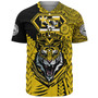 Hawaii Baseball Shirt Custom McKinley High School Tigers Black and Gold Polynesian Style