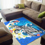 Hawaii Area Rug Turtle With Plumeria Flowers