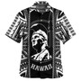 Hawaii Custom Personalised Hawaiian Shirt King Kamekameha Black and White Polynesian