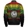 Hawaii Bomber Jacket  Admiral Arthur W. Radford Reggae Color Polynesian