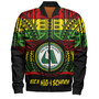 Hawaii Bomber Jacket ʻAiea High School Reggae Color Polynesian