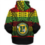 Hawaii Sherpa Hoodie Hana High and Elementary School Reggae Color Polynesian