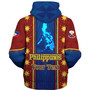 Philippines Filipinos Custom Personalised Sherpa Hoodie Tribal Sun Traditional Patterns