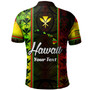 Hawaii Custom Personalised Polo Shirt Kanakamaoli Flag With Map Traditional Patterns