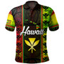 Hawaii Custom Personalised Polo Shirt Kanakamaoli Flag With Map Traditional Patterns