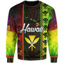 Hawaii Custom Personalised Sweatshirt Kanakamaoli Flag With Map Traditional Patterns