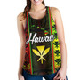 Hawaii Custom Personalised Women Tank Kanakamaoli Flag With Map Traditional Patterns