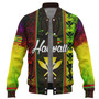 Hawaii Custom Personalised Baseball Jacket Kanakamaoli Flag With Map Traditional Patterns