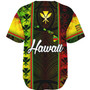 Hawaii Custom Personalised Baseball Shirt Kanakamaoli Flag With Map Traditional Patterns