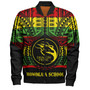 Hawaii Bomber Jacket Honokaʻa High & Intermediate School Reggae Color Polynesian