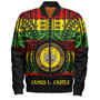 Hawaii Bomber Jacket James B. Castle High School Reggae Color Polynesian